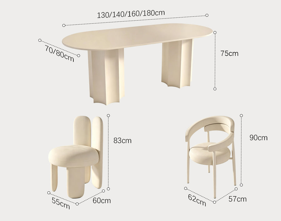 Nordic Style Dining Table Combination room setting for everyday dining