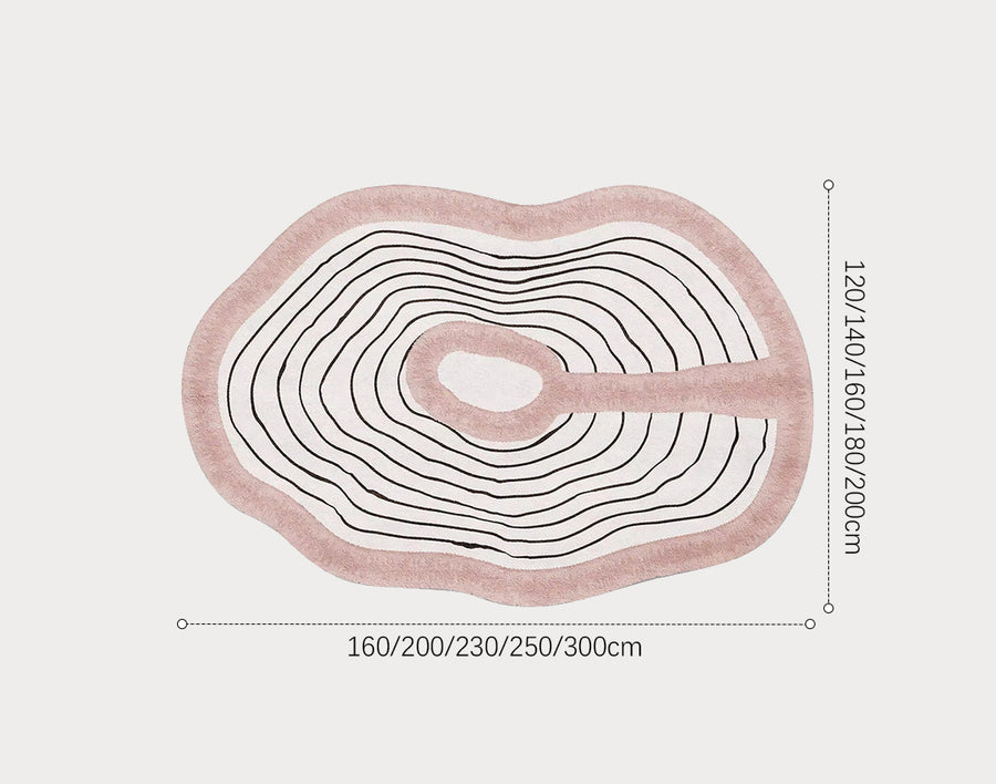 Nova Topo Blush Rug, Various Styles Available