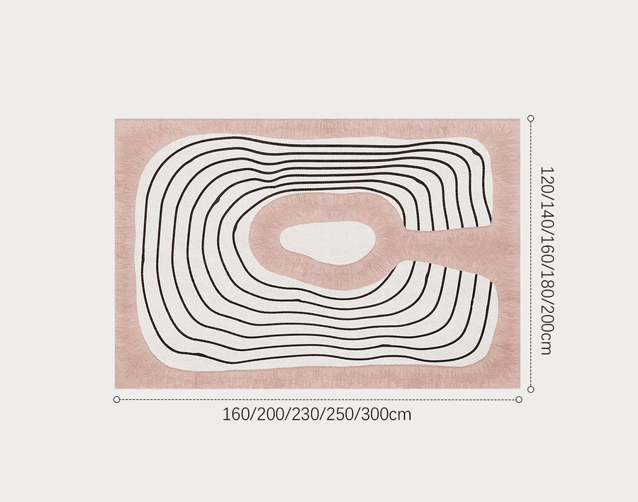 Nova Topo Blush Rug, Various Styles Available