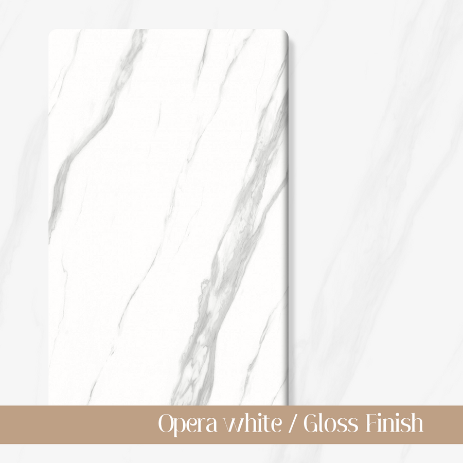 Opera white _ Gloss Finish (Sintered Stone) - modern furniture UK