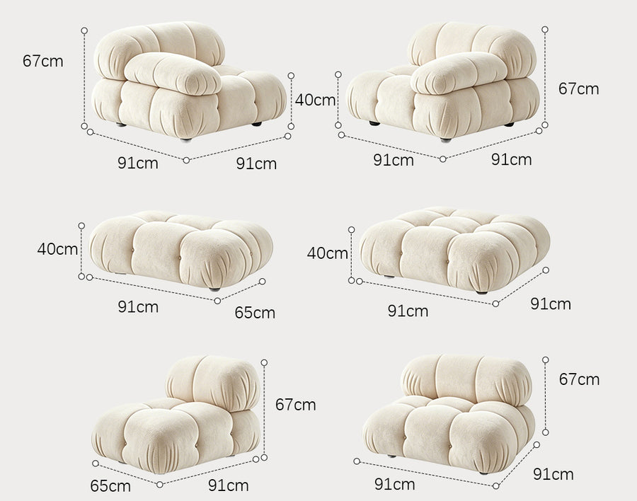 Orange B&B Camaleonda Style Sofa in velvet, available as two seater, three seater and corner sofa.