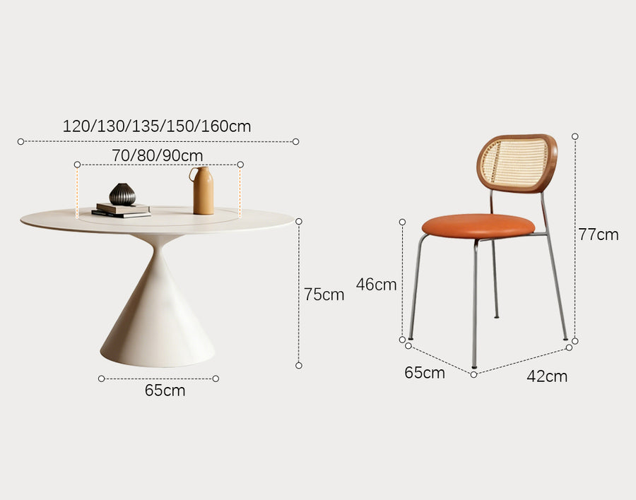 Ozzie Round Dining Table lifestyle view with italian marble dining table designs