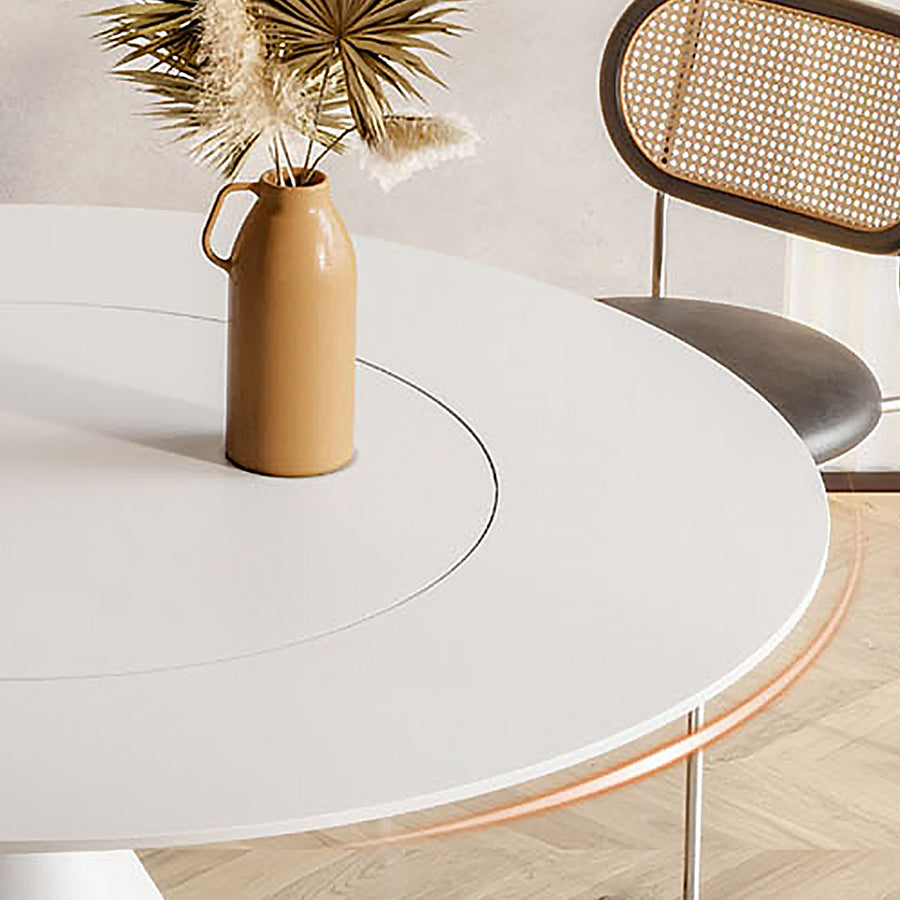 Ozzie Round Dining Table lifestyle view with marble dining tables