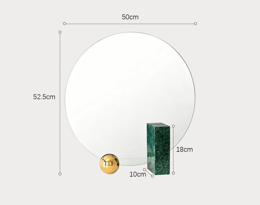 PI33 Round Mirror detail view for full length mirror UK