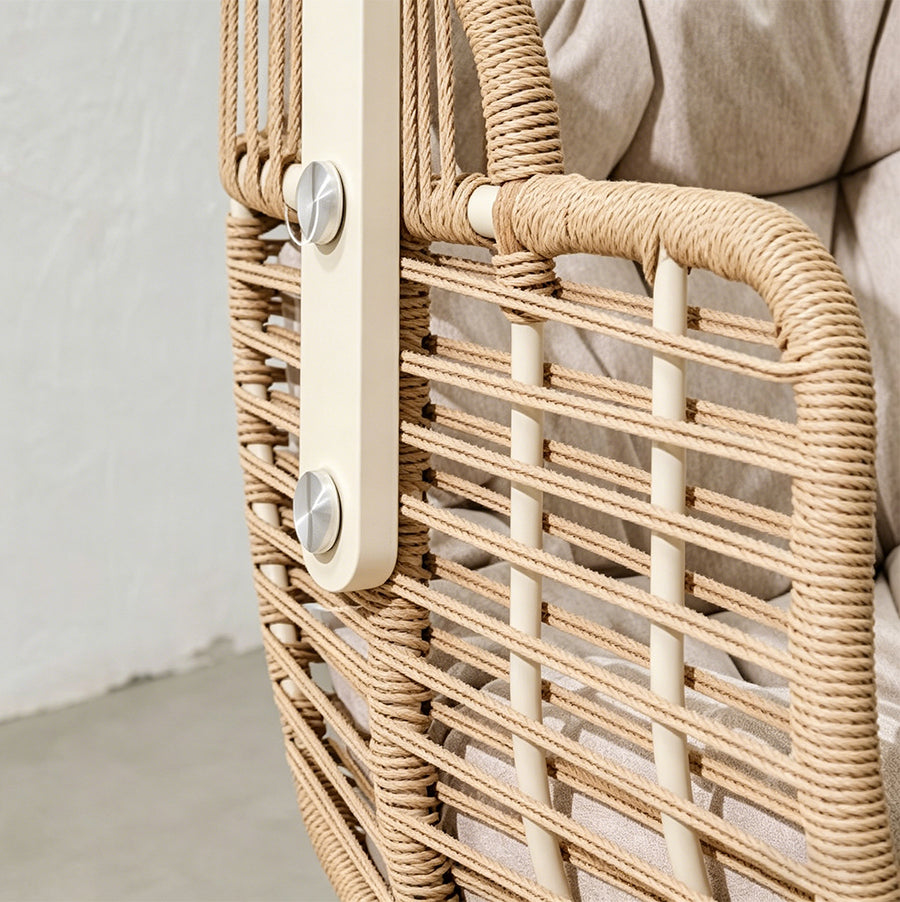 Paloma Rattan Garden Hanging Egg Chair with Stand, Indoor/ Outdoor Furniture styled for lounge chair UK