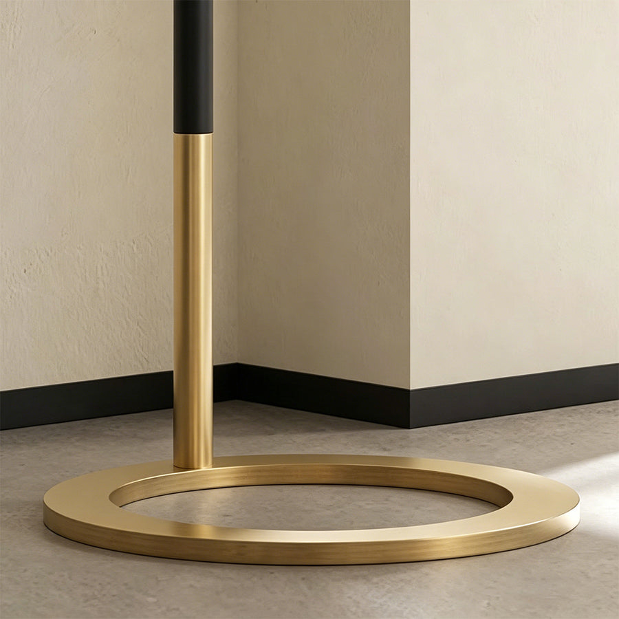 Pearce Side Table, Stainless Steel & Ceramic Stone