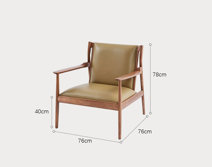 Penny CH65 Armchair, Wood styled for for living room
