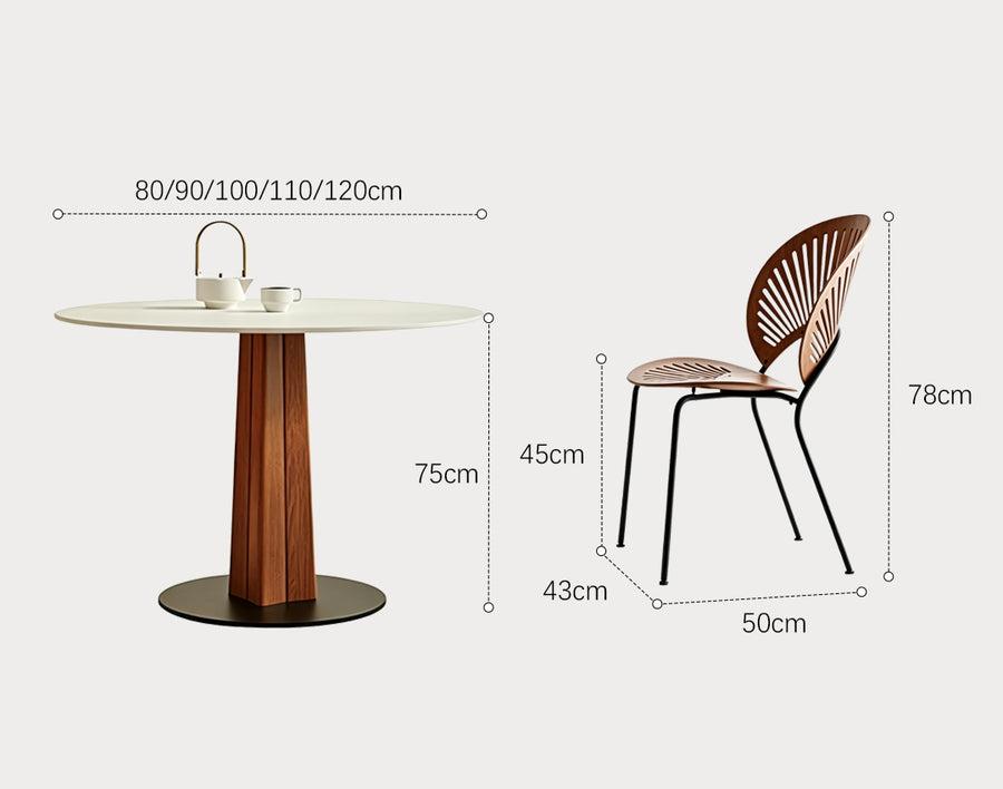 Percival White Round Dining Table for modern UK dining room