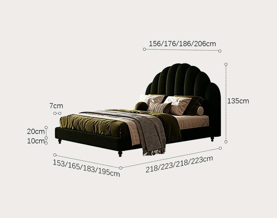 Persephone Shell Double Bed, King Size, Super King Size, Flannelette