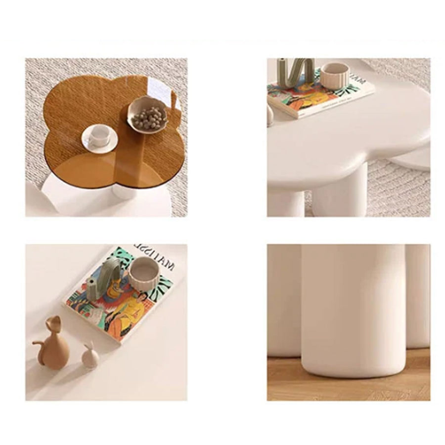 Persis Coffee Table Set, Cream & Tan