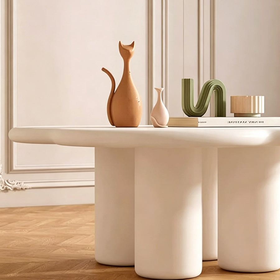 Persis Coffee Table Set, Cream & Tan