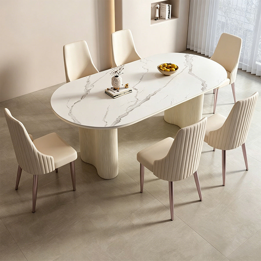 Peru Dining Table, Oval detail showing table finish and proportions