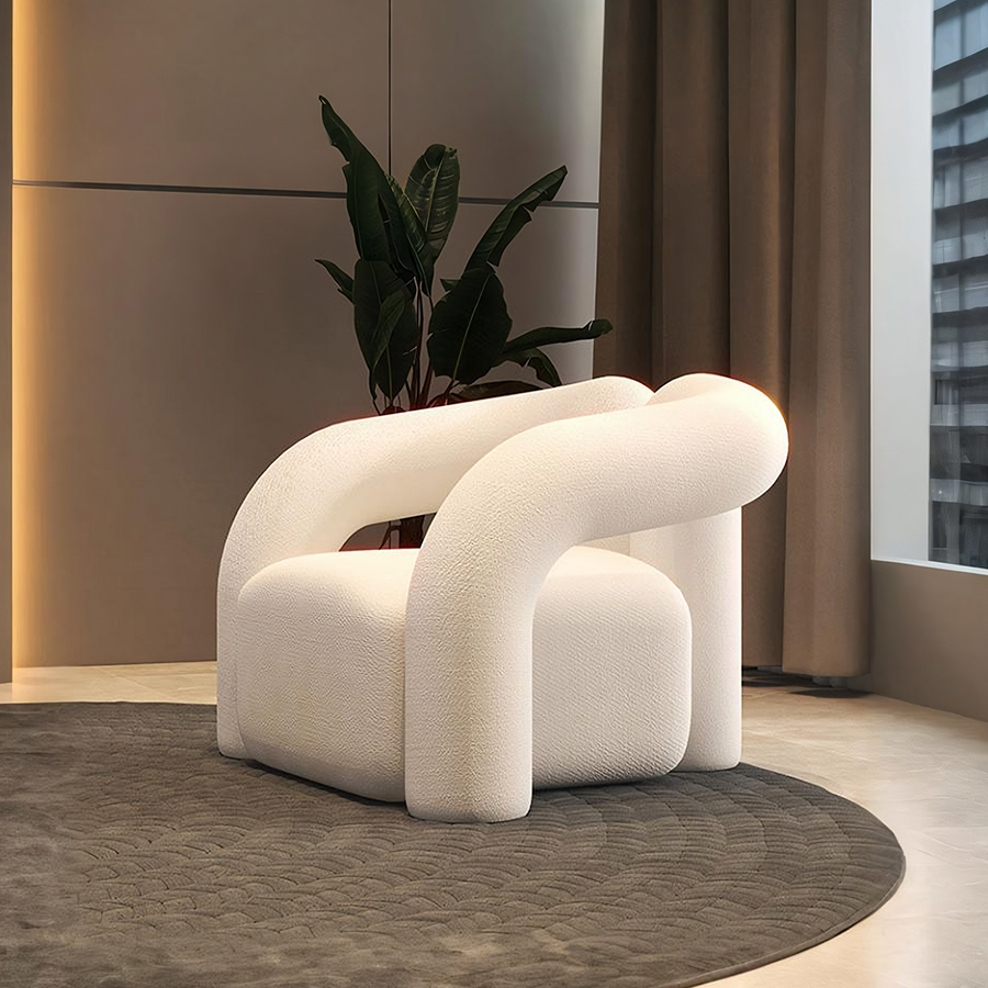 Philippa Boucle Sofa, Single Armchair - boucle sofa UK