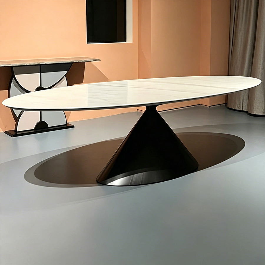 Pires Oval Dining Table front view as a modern dining table