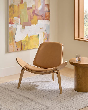 Hans Wegner CH07 Shell Chair, Oak & Brown