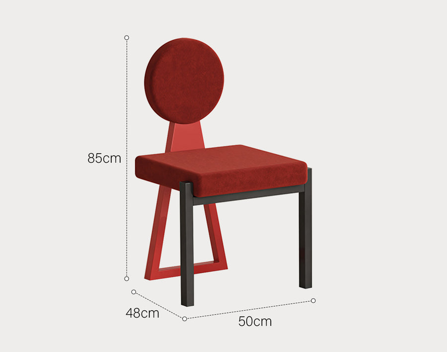 Adetokunbo Accent Dining Chair, Black & Red
