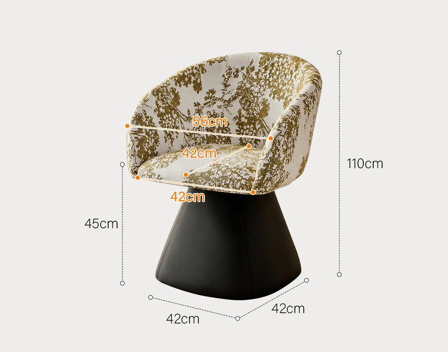 Artisan Swivel Accent Chair, Dining Chair, Linen or Boucle