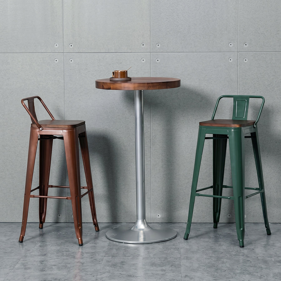 Bolero High Bar Stool Steel Frame, Multiple Colors