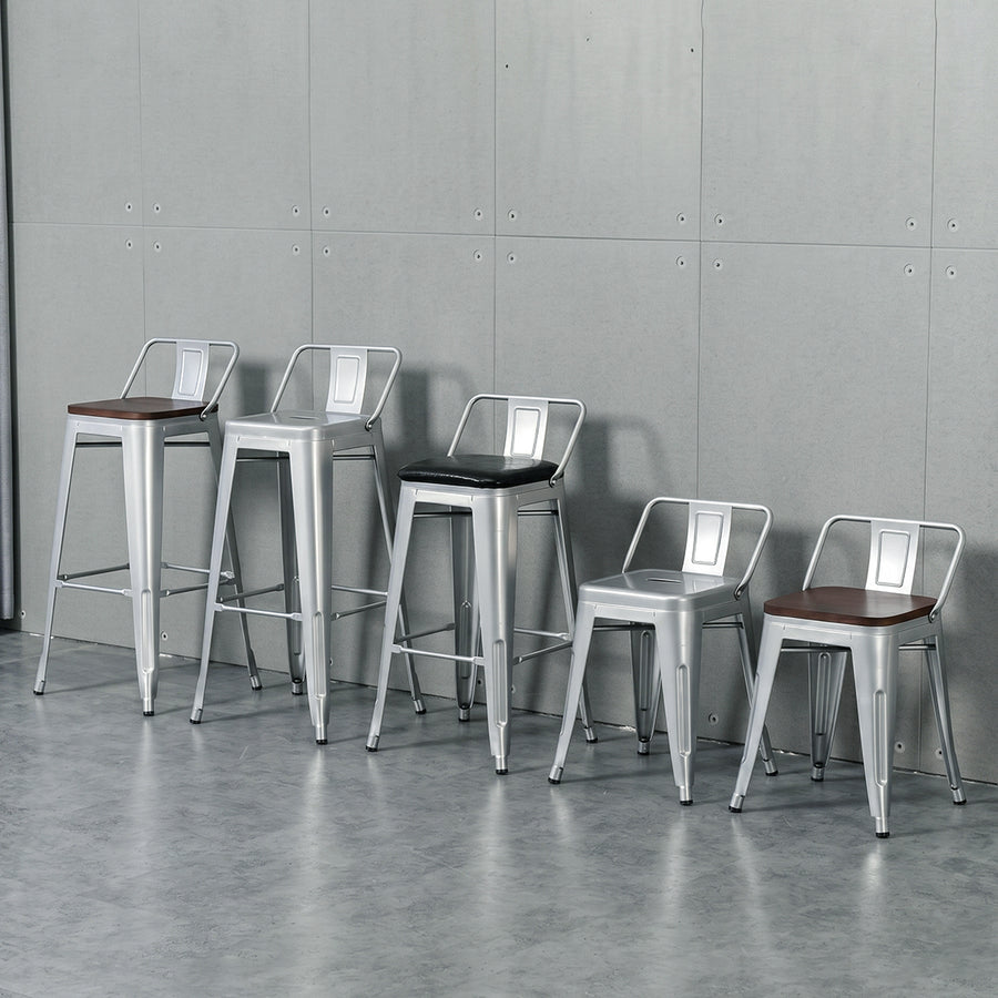 Bolero High Bar Stool Steel Frame, Multiple Colors