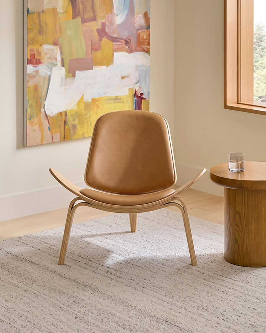 Hans Wegner CH07 Shell Chair, Oak & Brown