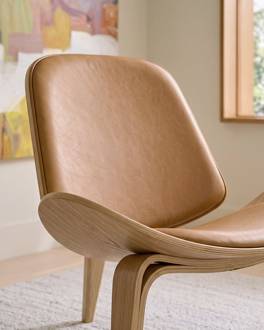 Hans Wegner CH07 Shell Chair, Oak & Brown