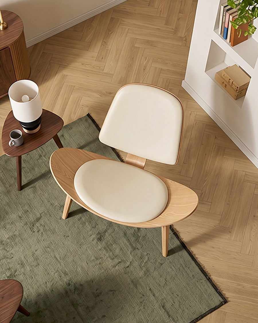 Hans Wegner CH07 Shell Chair, White & Oak