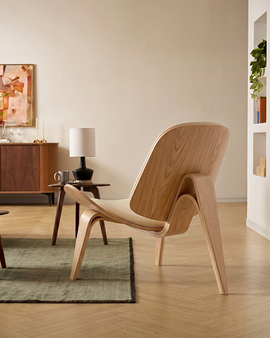 Hans Wegner CH07 Shell Chair, White & Oak