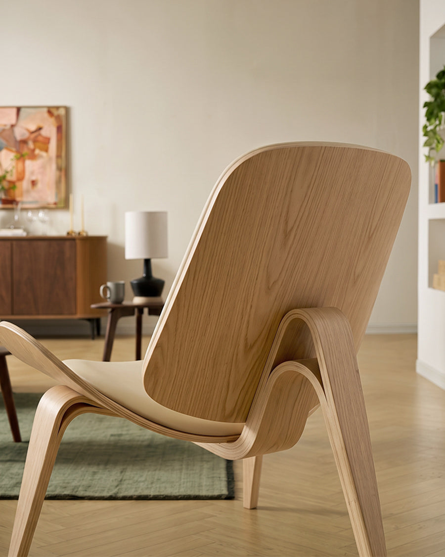 Hans Wegner CH07 Shell Chair, White & Oak