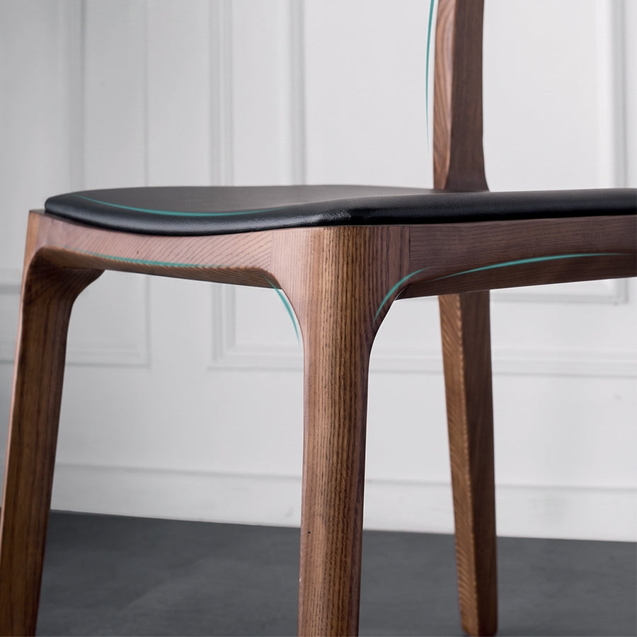 Hansel CH3 Solid Wood Dining Chair, Dark Oak