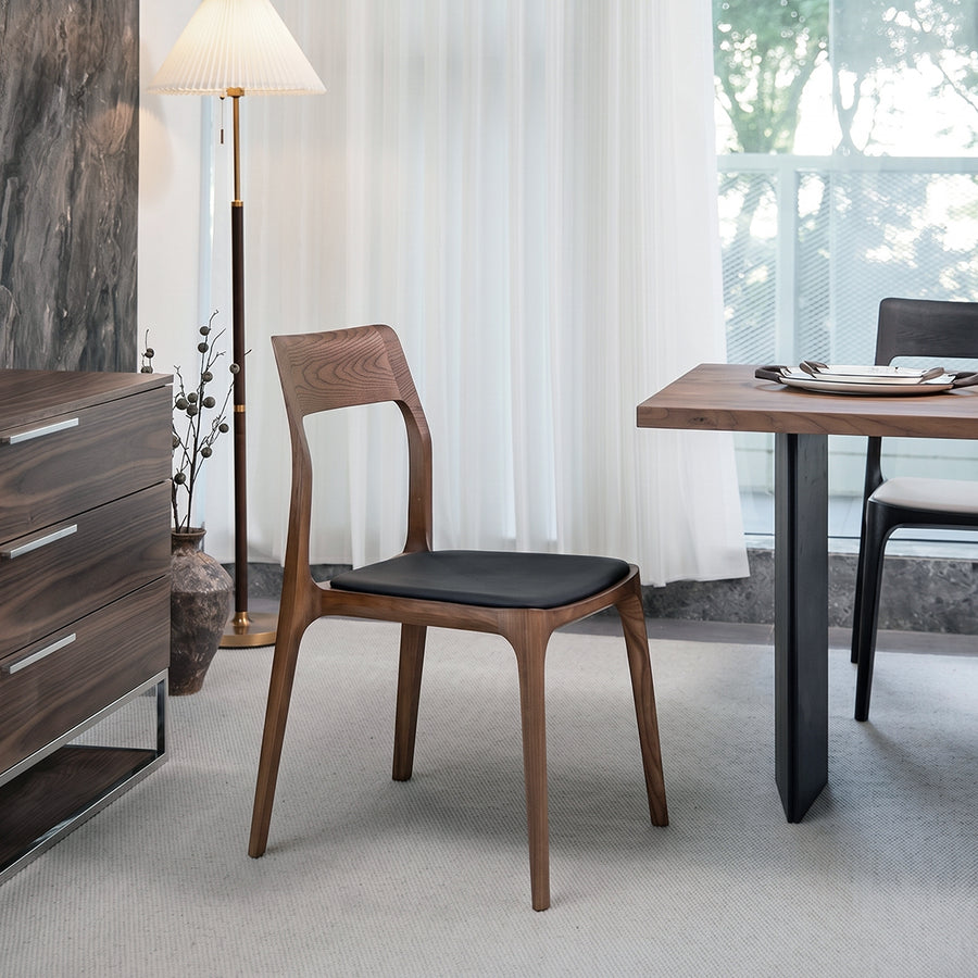 Hansel CH3 Solid Wood Dining Chair, Dark Oak
