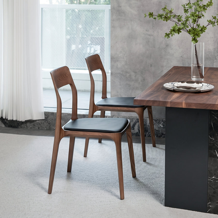 Hansel CH3 Solid Wood Dining Chair, Dark Oak