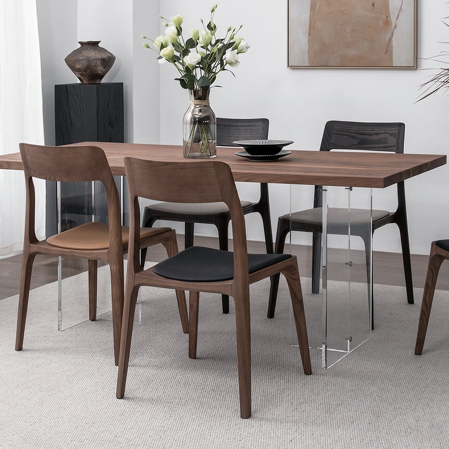 Hansel CH3 Solid Wood Dining Chair, Dark Oak