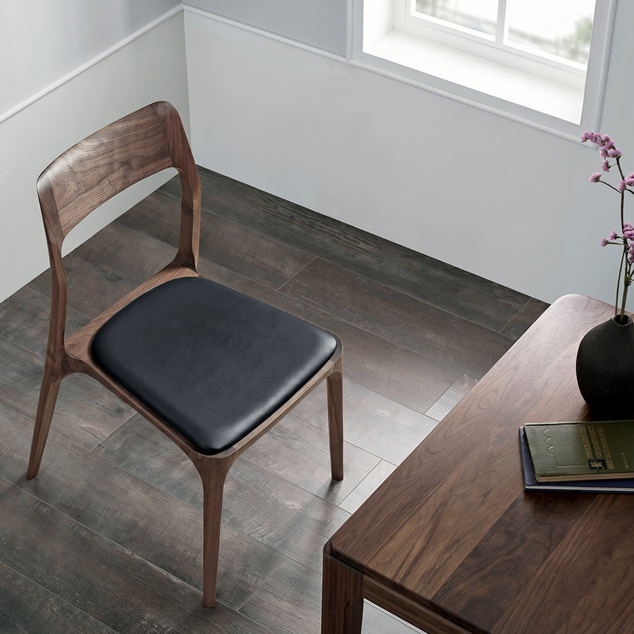 Hansel CH3 Solid Wood Dining Chair, Dark Oak