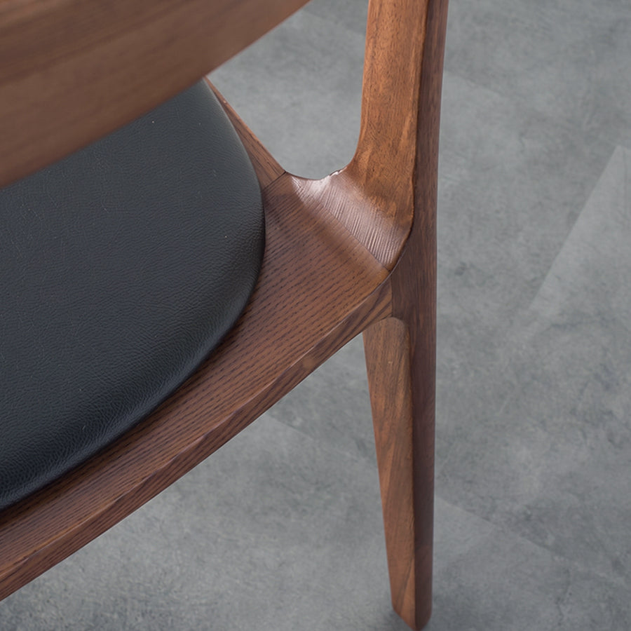 Hansel CH3 Solid Wood Dining Chair, Dark Oak
