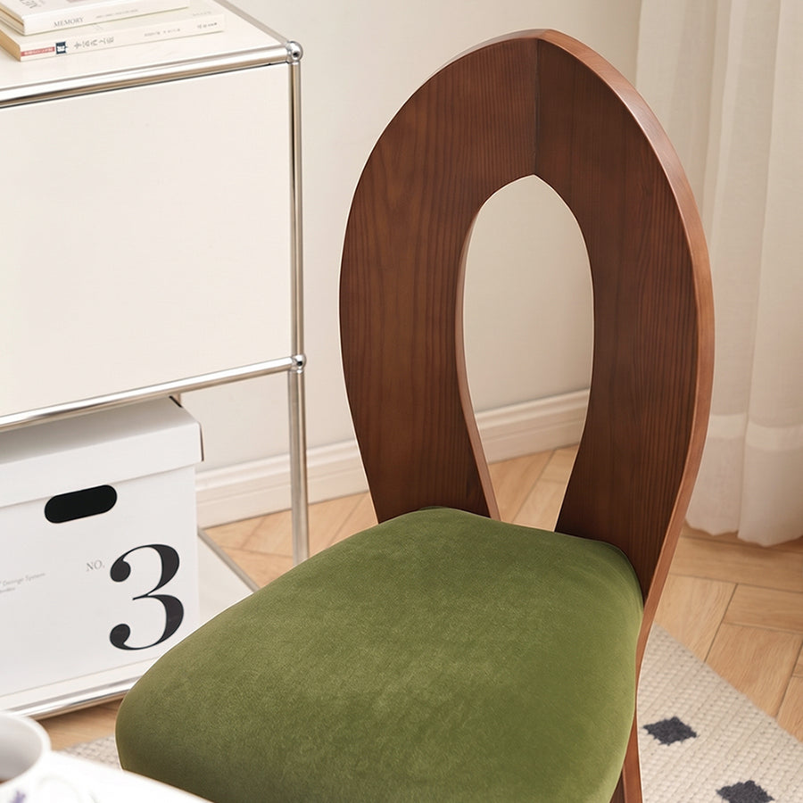 Caradoc Mermaid Dining Chair, Oak & Velvet