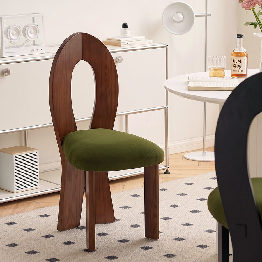 Caradoc Mermaid Dining Chair, Oak & Velvet