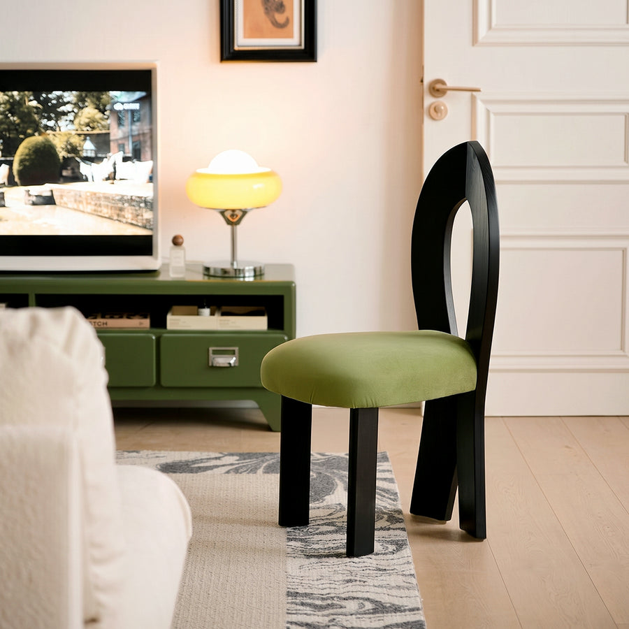 Caradoc Mermaid Dining Chair, Oak & Velvet