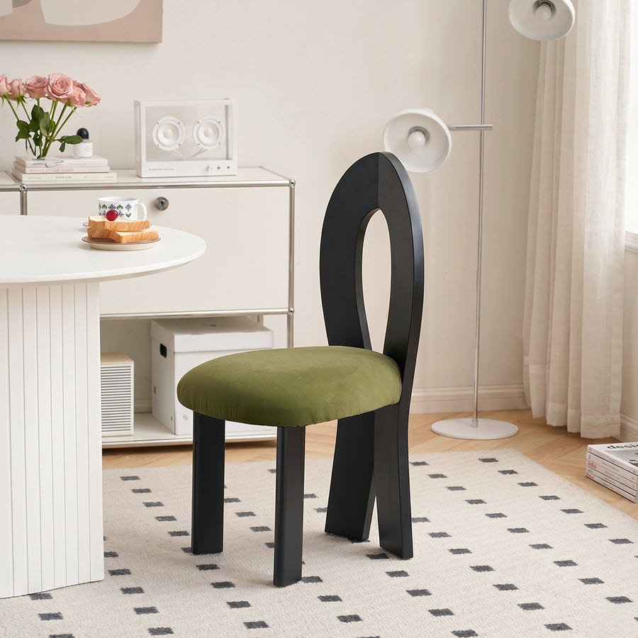 Caradoc Mermaid Dining Chair, Oak & Velvet