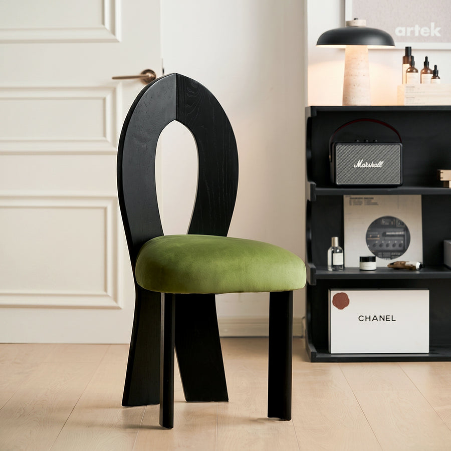 Caradoc Mermaid Dining Chair, Oak & Velvet