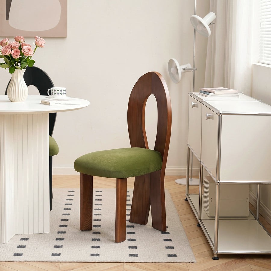 Caradoc Mermaid Dining Chair, Oak & Velvet