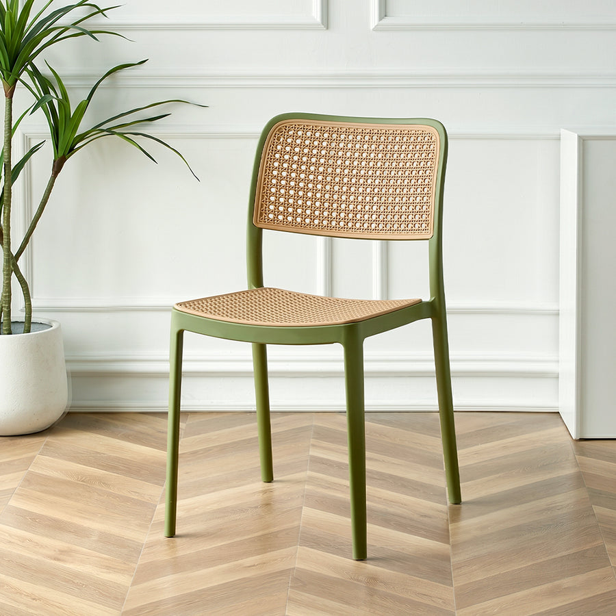 Chris Dining Chair, Rattan Style