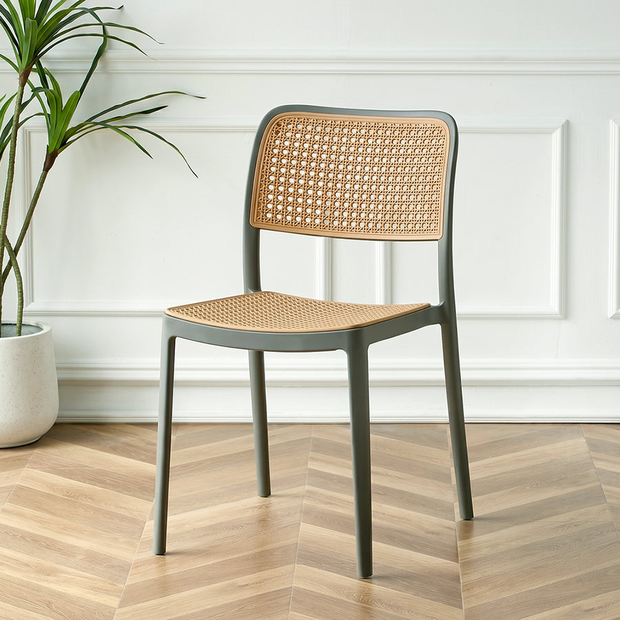 Chris Dining Chair, Rattan Style