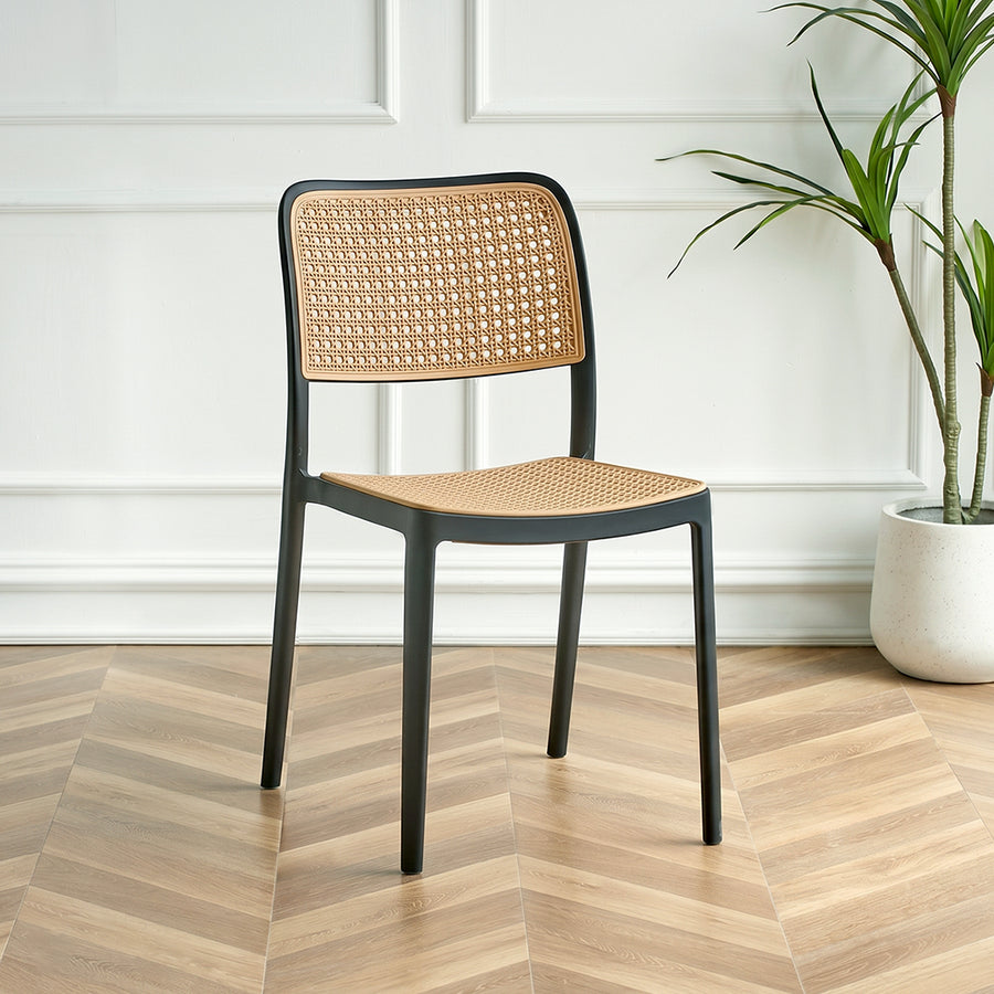 Chris Dining Chair, Rattan Style