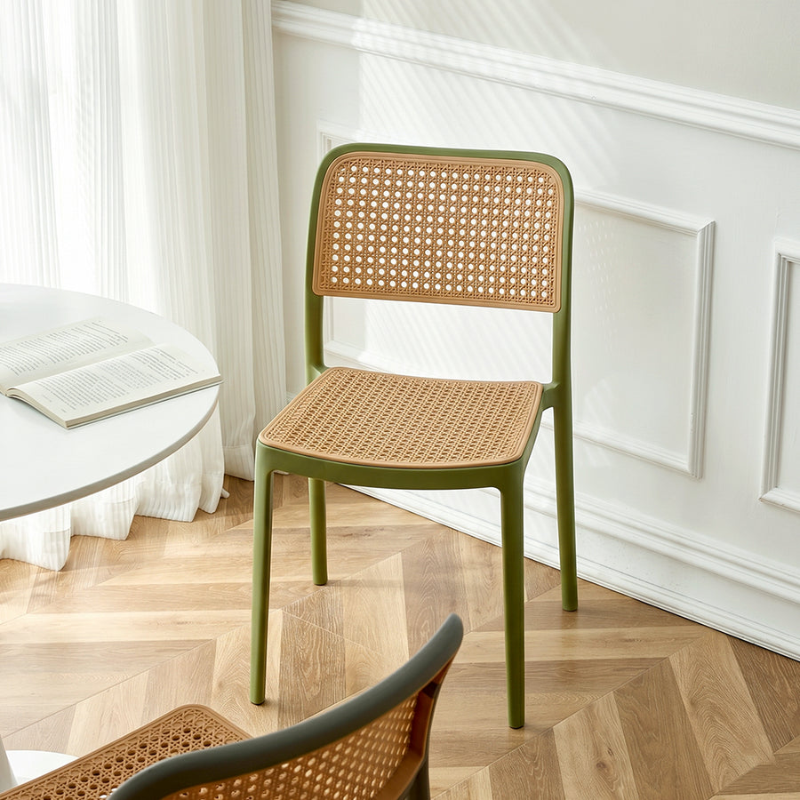 Chris Dining Chair, Rattan Style