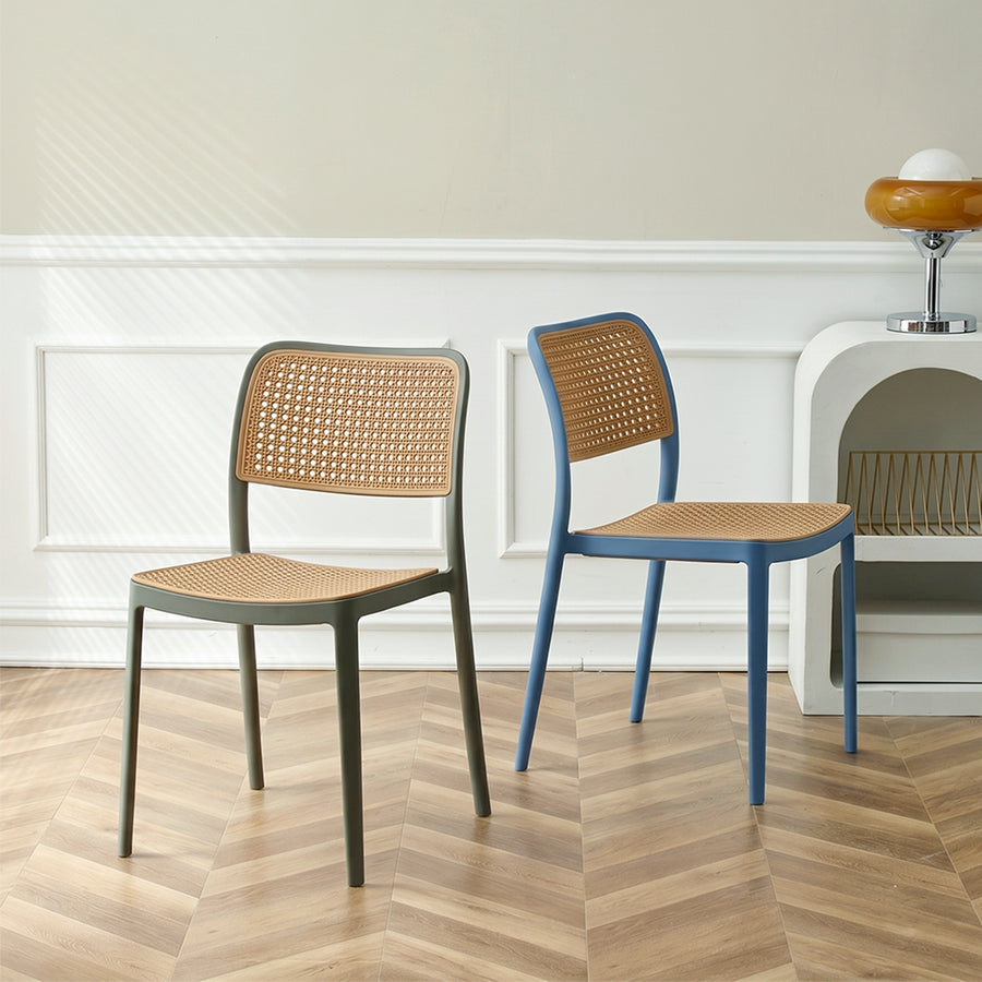 Chris Dining Chair, Rattan Style