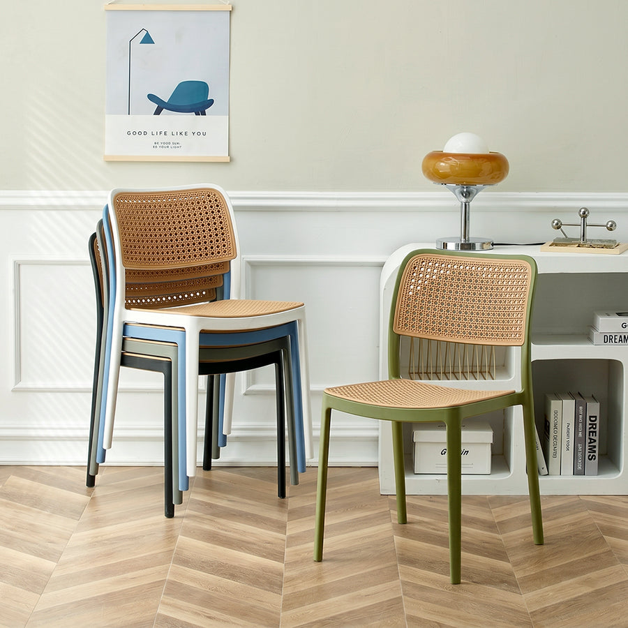 Chris Dining Chair, Rattan Style