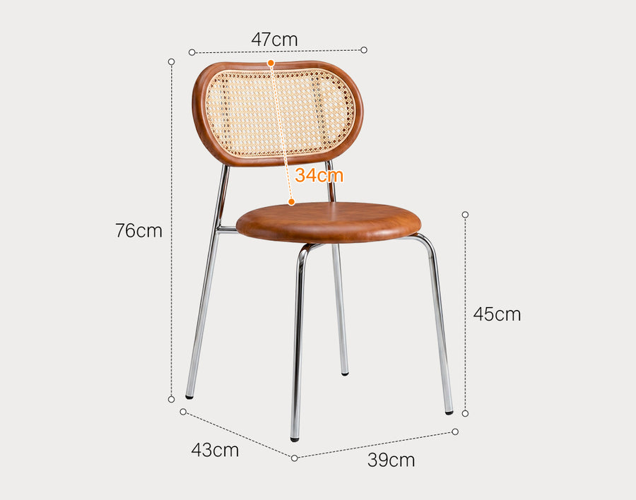 Coer Rattan Dining Chair, Rattan