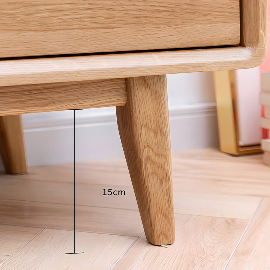 Corona TV Stand storage detail and media unit finish