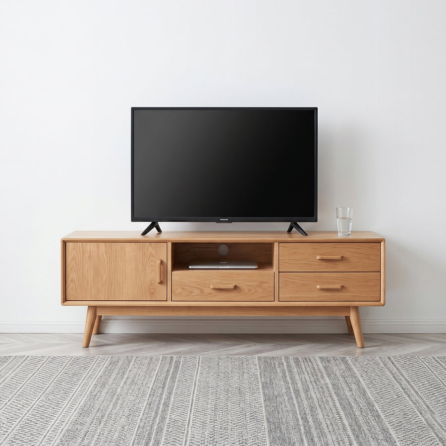Corona TV Stand room setting for TV storage