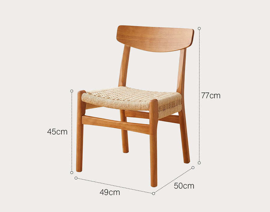 Delia Dining Chair, Rattan